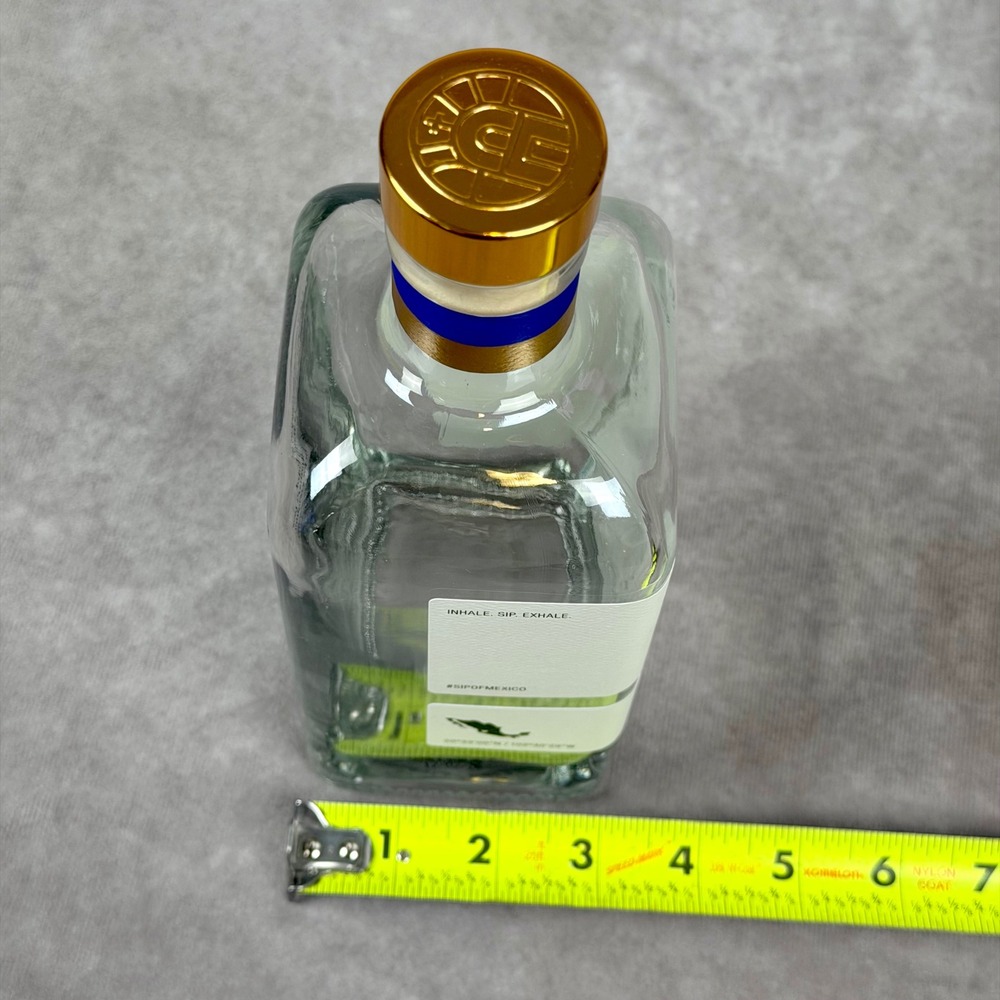 LALO Tequila Blanco EMPTY 750ml Glass Bottle with Gold Stopper Home Decor DIY - Picture 6 of 9